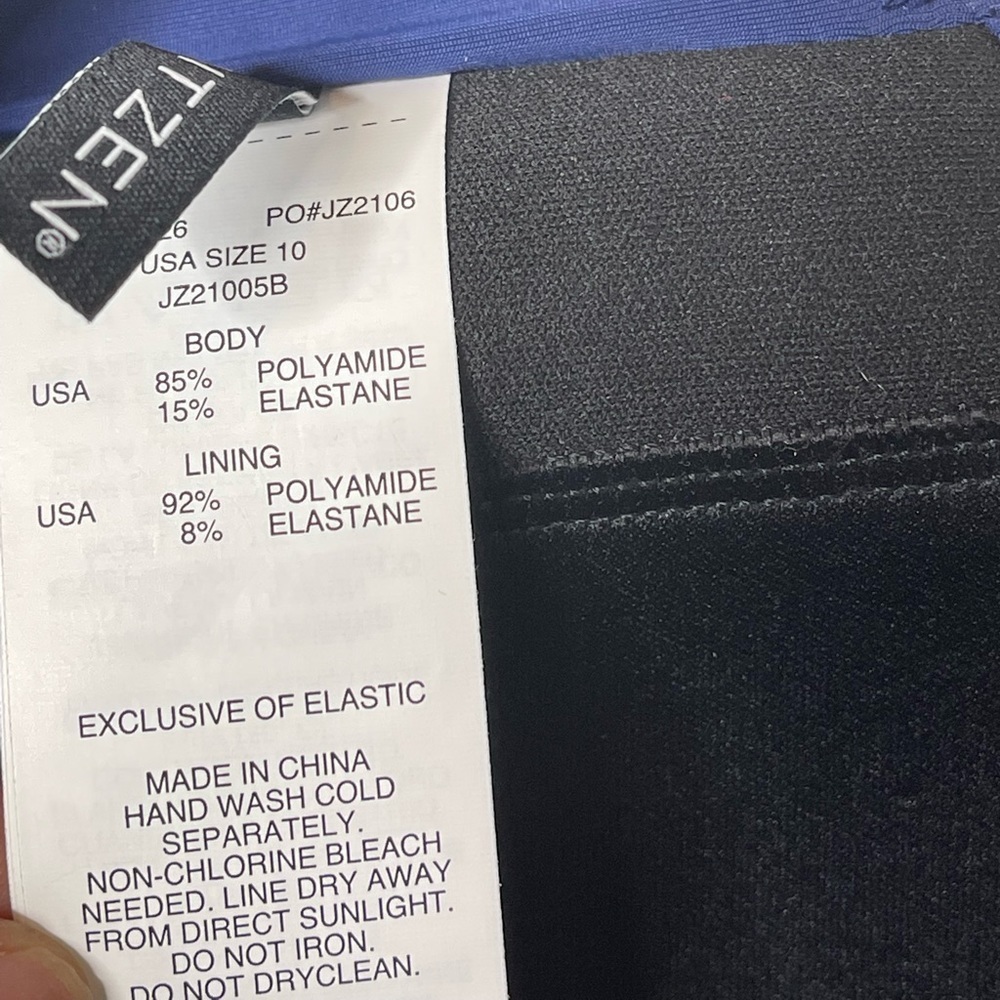 Jantzen Bandeau Bikini Top Navy Blue size 10 - Picture 7 of 7